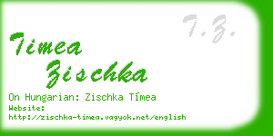 timea zischka business card